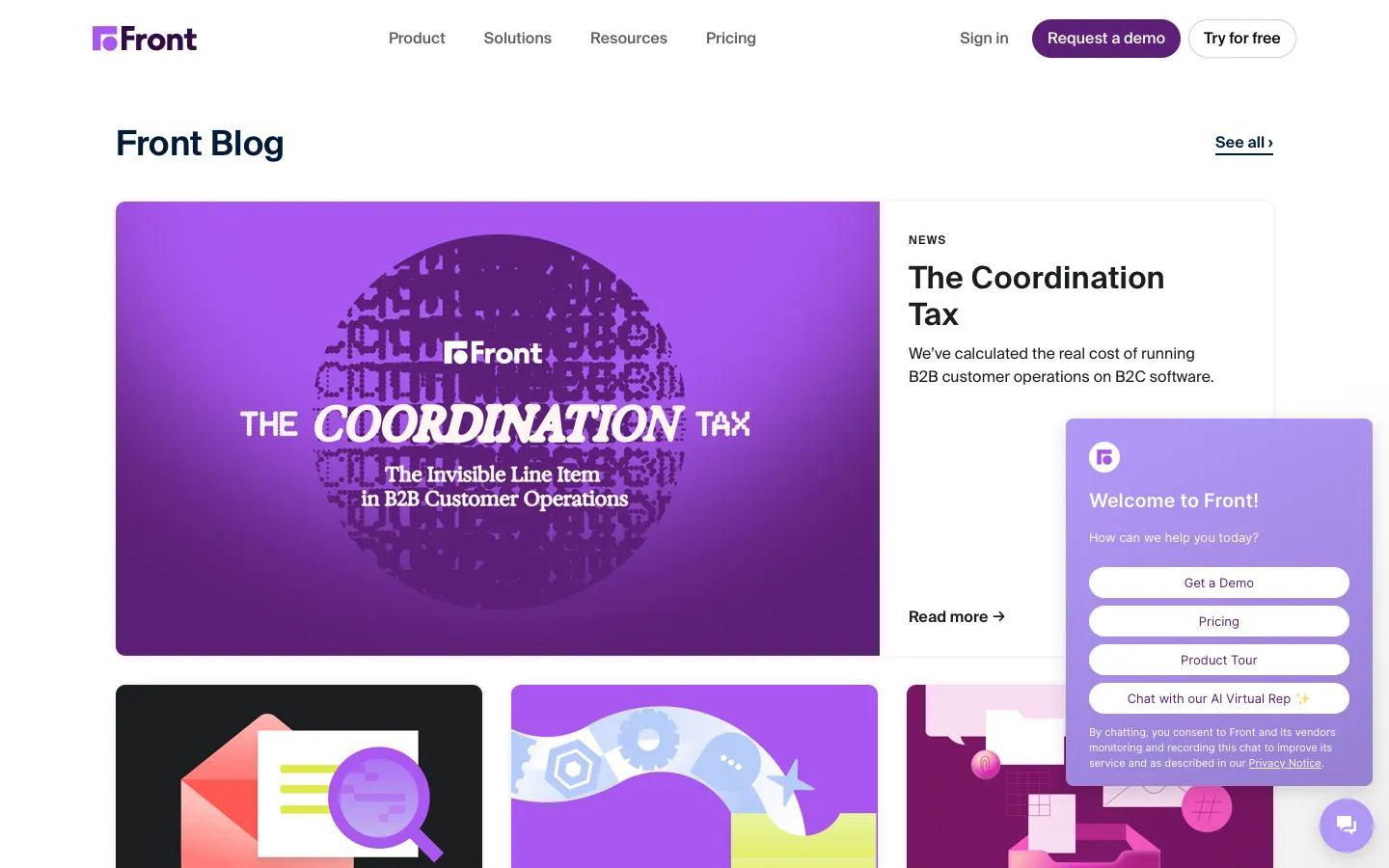 front.com - Blog Screenshot Preview