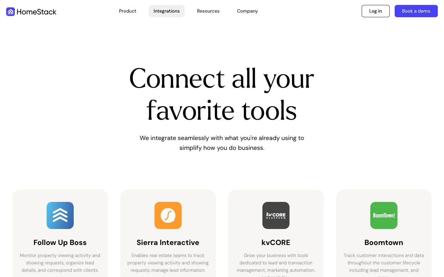 homestack.com - Integrations Screenshot Preview