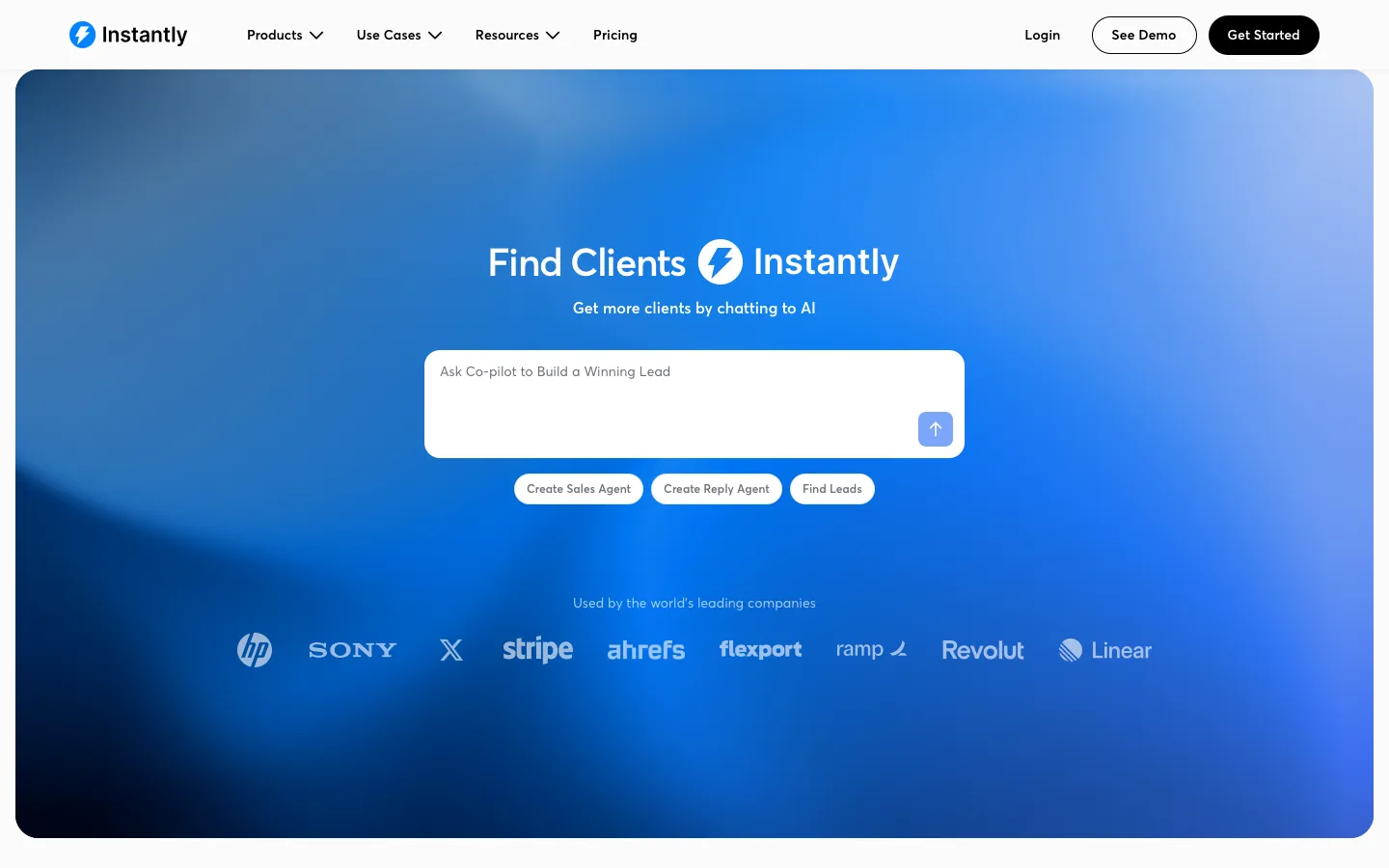 instantly.ai - Landing Screenshot Preview