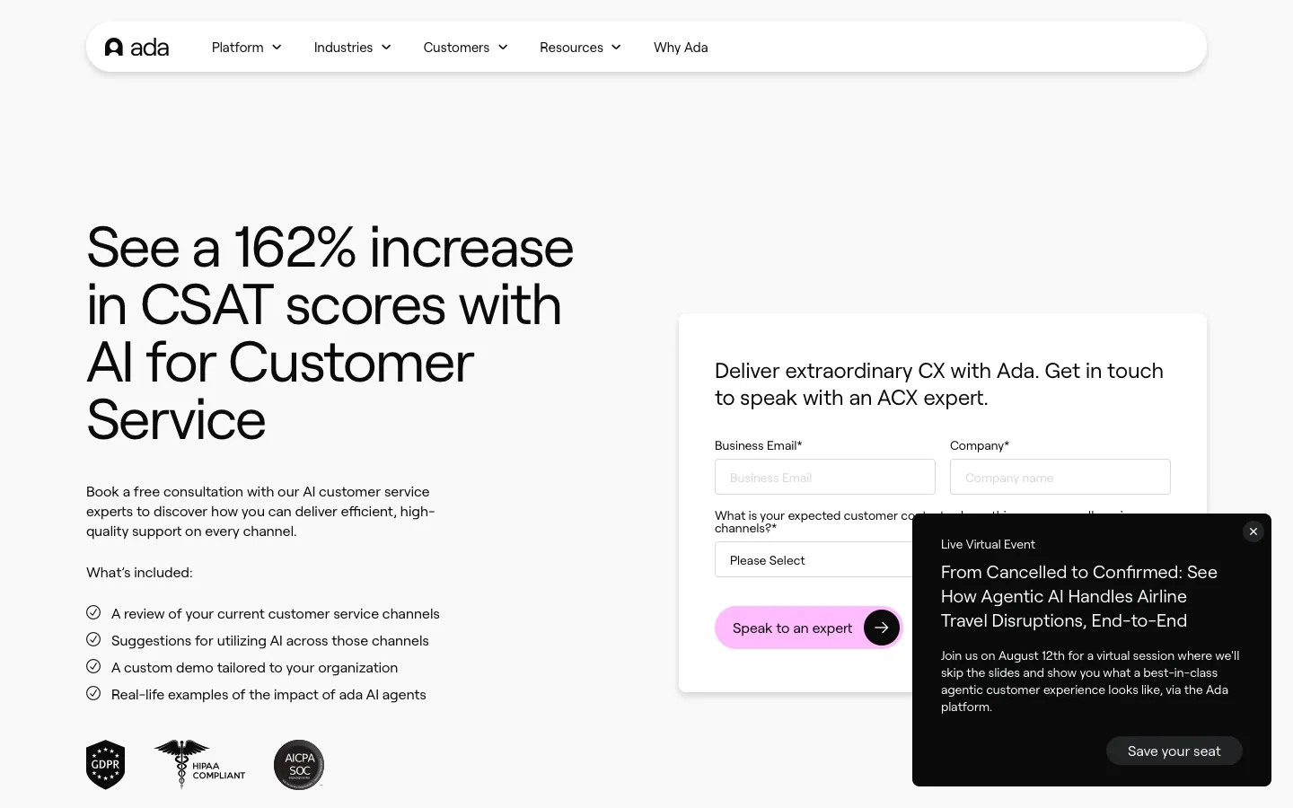 ada.cx - Pricing Screenshot Preview