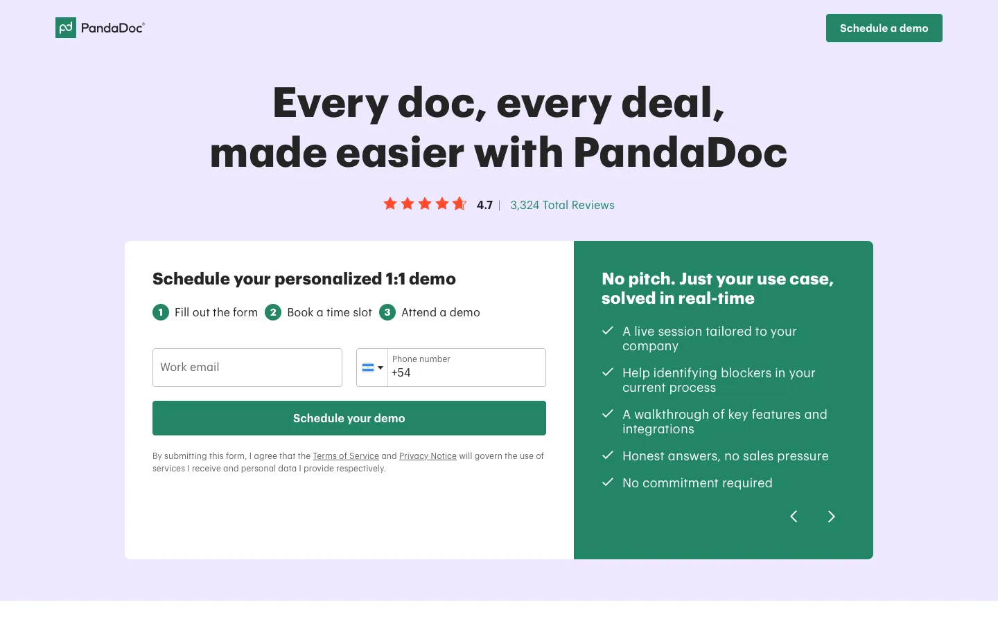 pandadoc.com - Book a demo Screenshot Preview