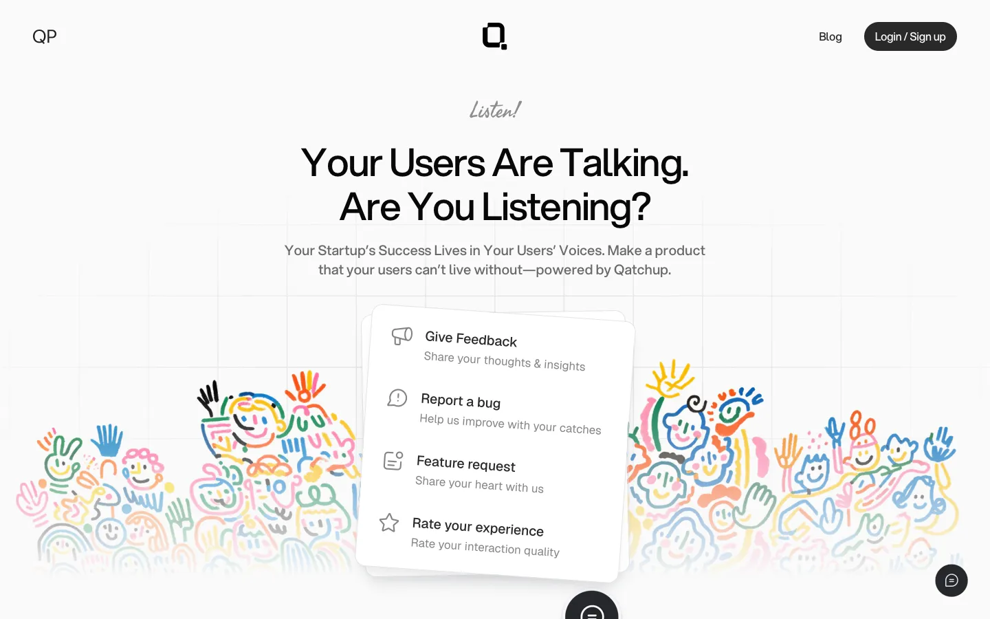 qatchup.com - Landing Screenshot Preview