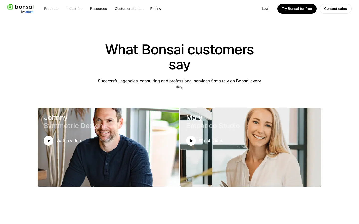 hellobonsai.com - Customers Screenshot Preview