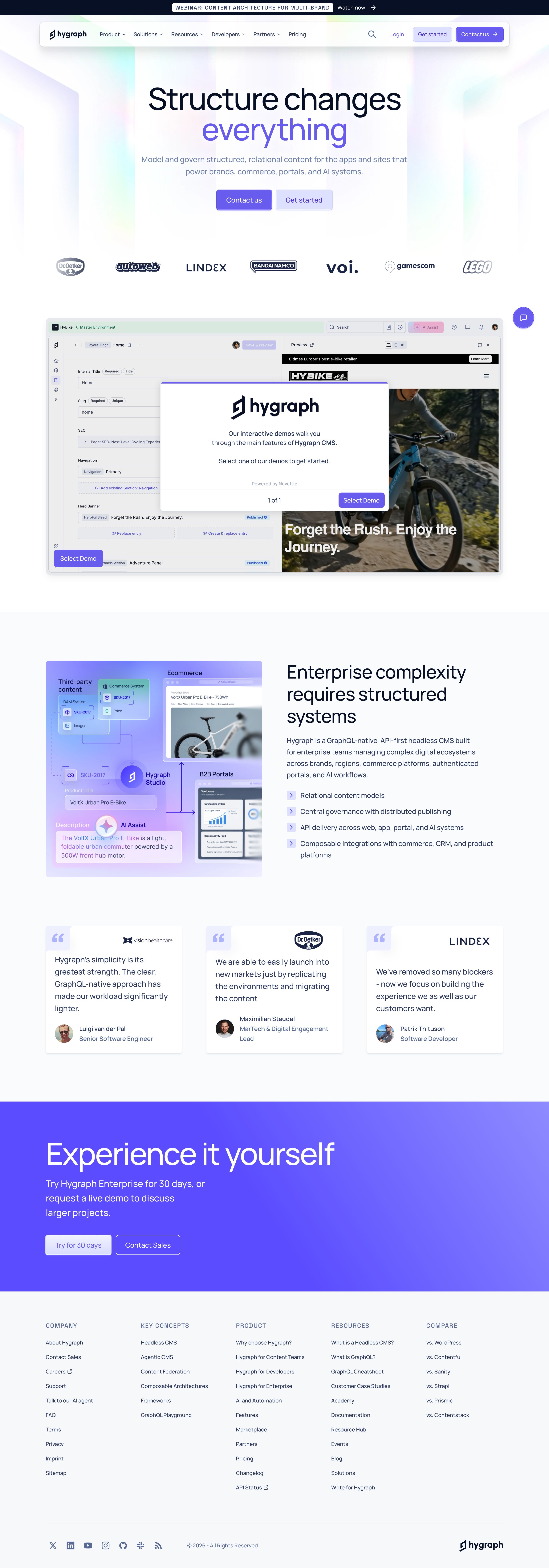 hygraph.com - Hygraph: The Headless CMS That’s Fast to Implement and Scale | Hygraph - Desktop Screenshot