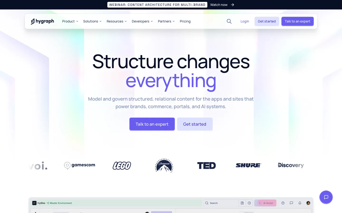 hygraph.com - Landing Screenshot Preview