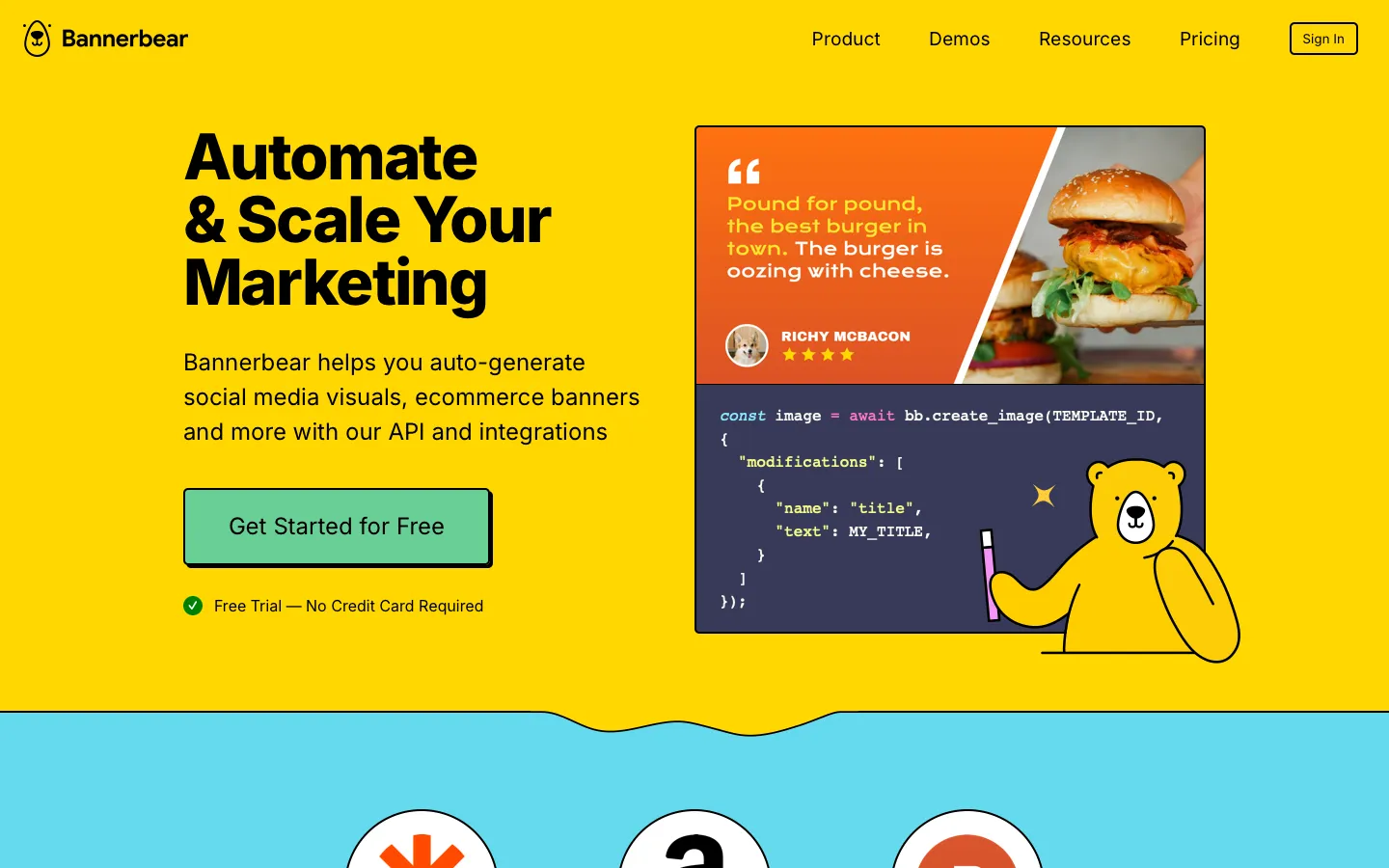 bannerbear.com - Landing Screenshot Preview