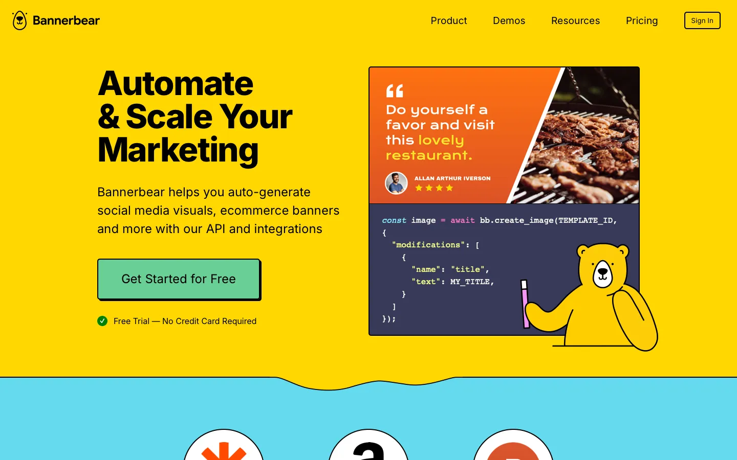 bannerbear.com - Landing Screenshot Preview