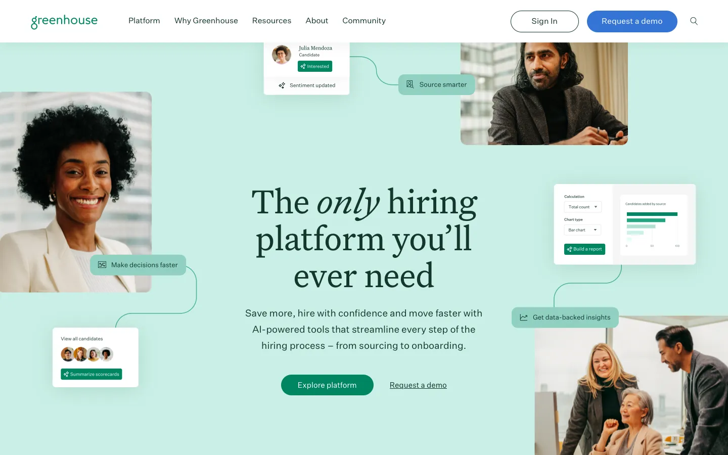 greenhouse.com - Landing Screenshot Preview