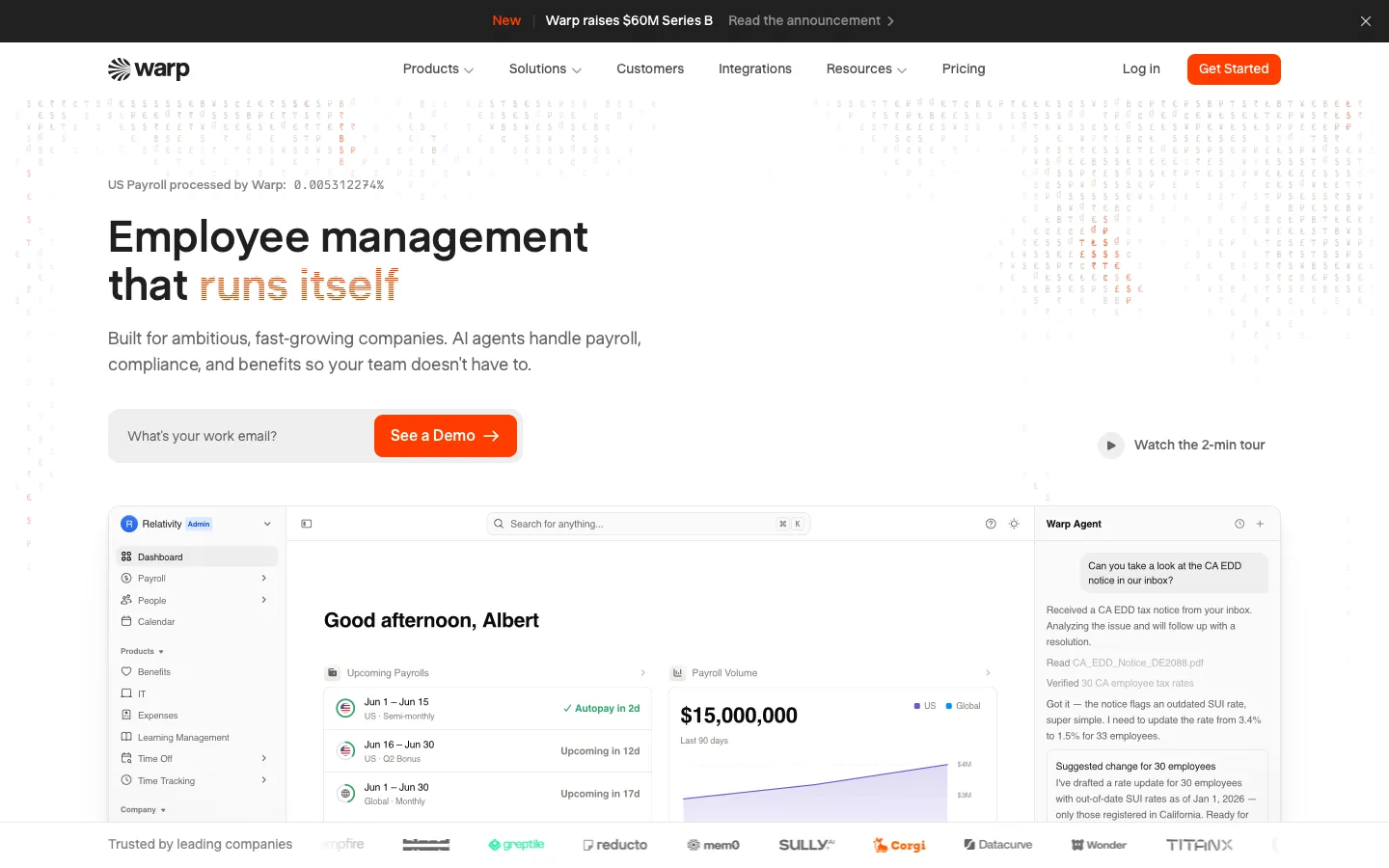 joinwarp.com - Landing Screenshot Preview
