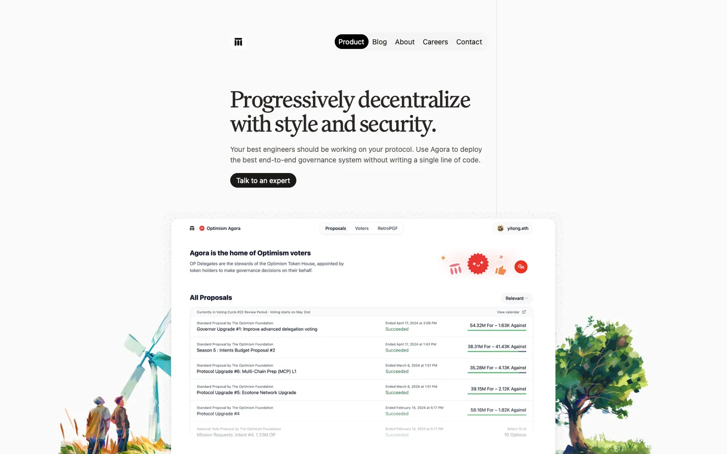 agora.xyz - Landing Screenshot Preview