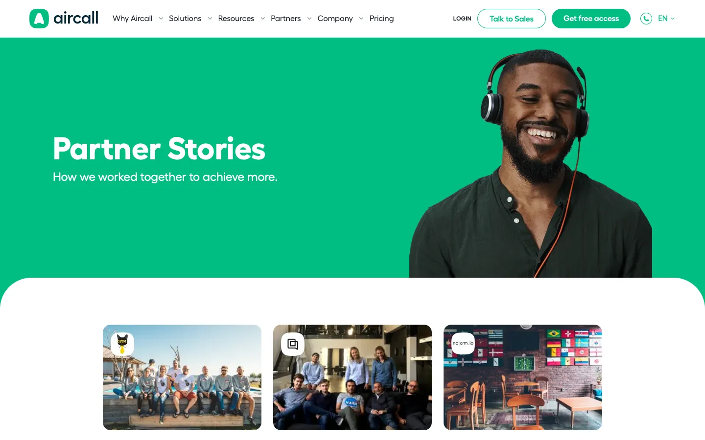 aircall.io - Partners Screenshot Preview
