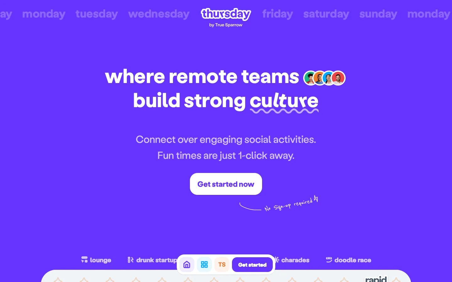 thursday.social - Landing Screenshot Preview