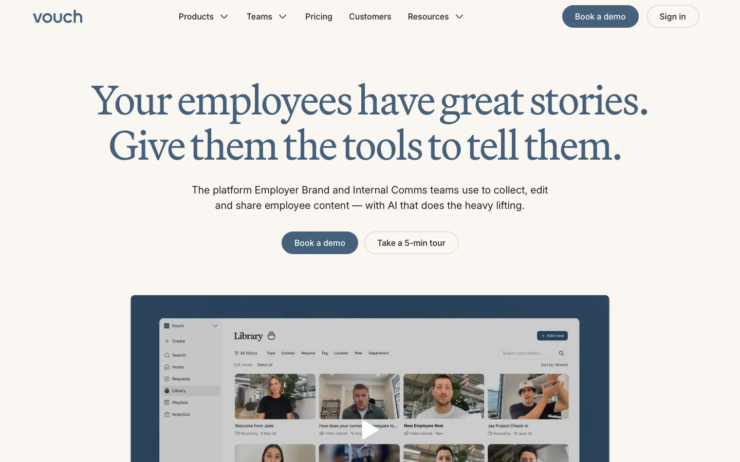 vouchfor.com - Landing Screenshot Preview