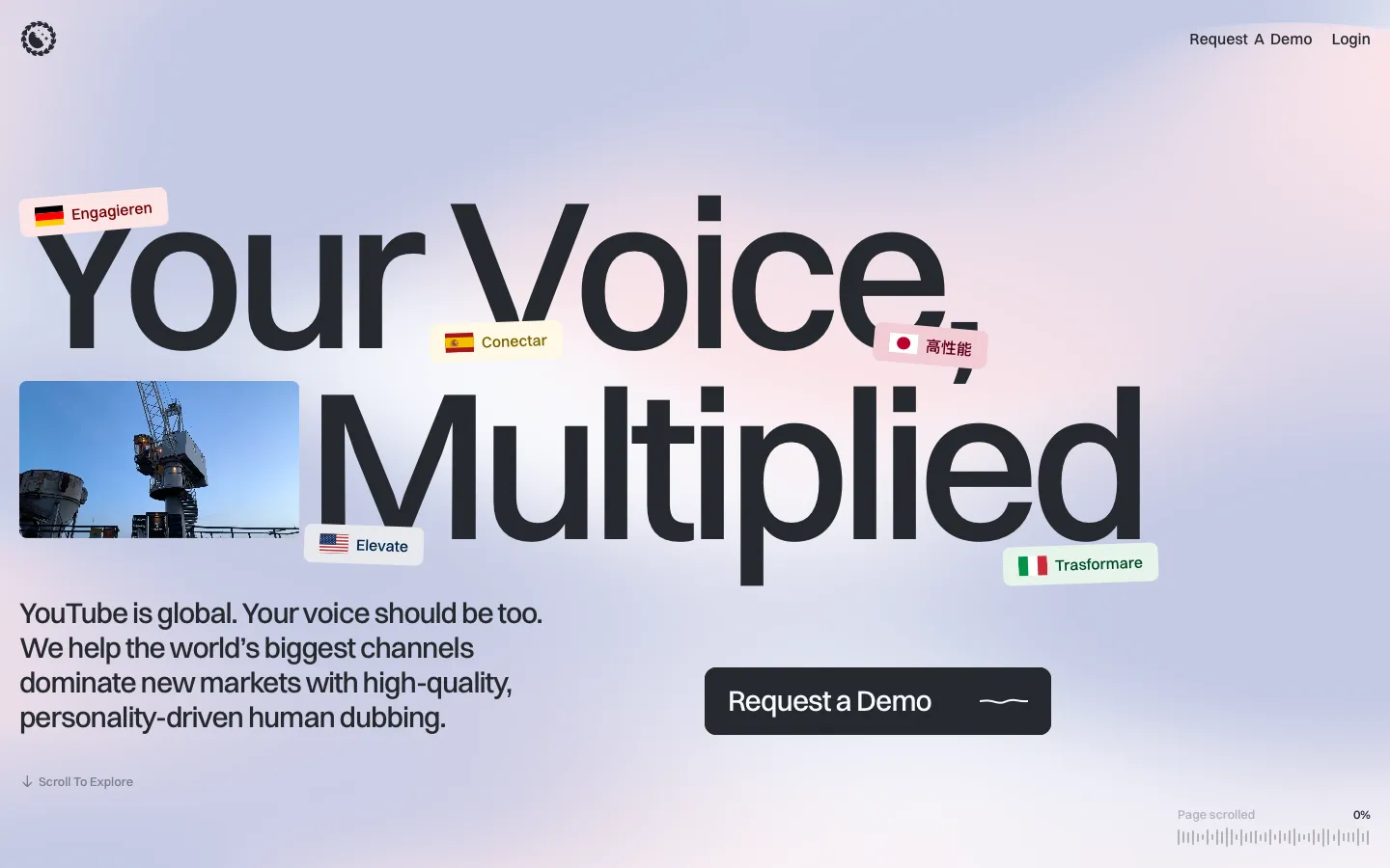 humanvoiceover.com - Landing Screenshot Preview