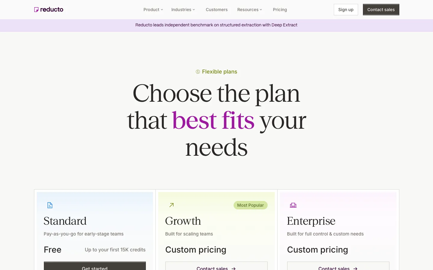 reducto.ai - Pricing Screenshot Preview