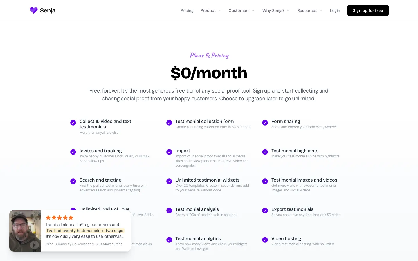 senja.io - Pricing Screenshot Preview