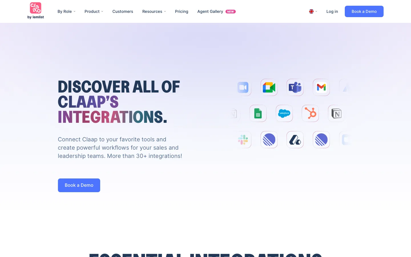 claap.io - Integrations Screenshot Preview