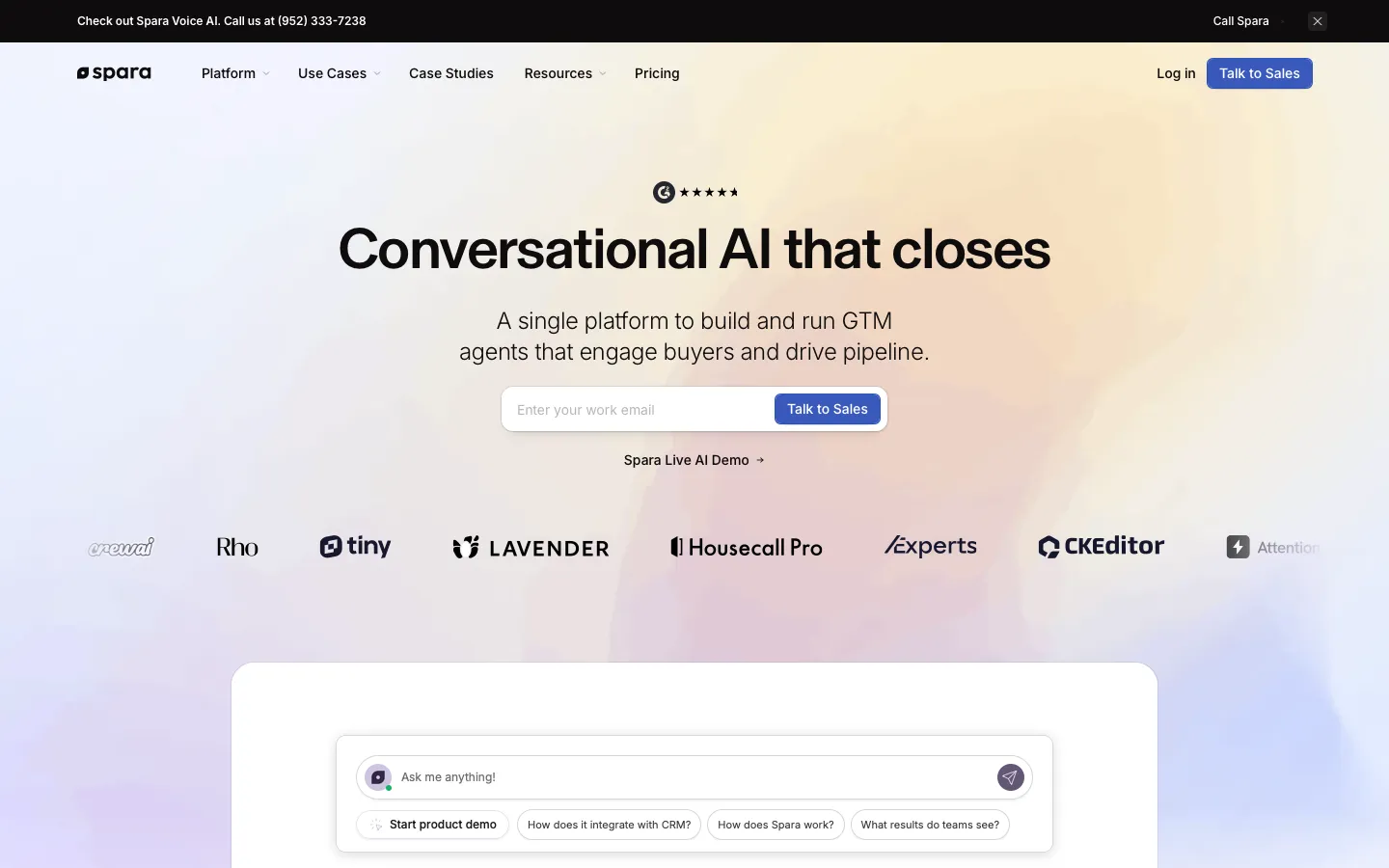 spara.co - Landing Screenshot Preview