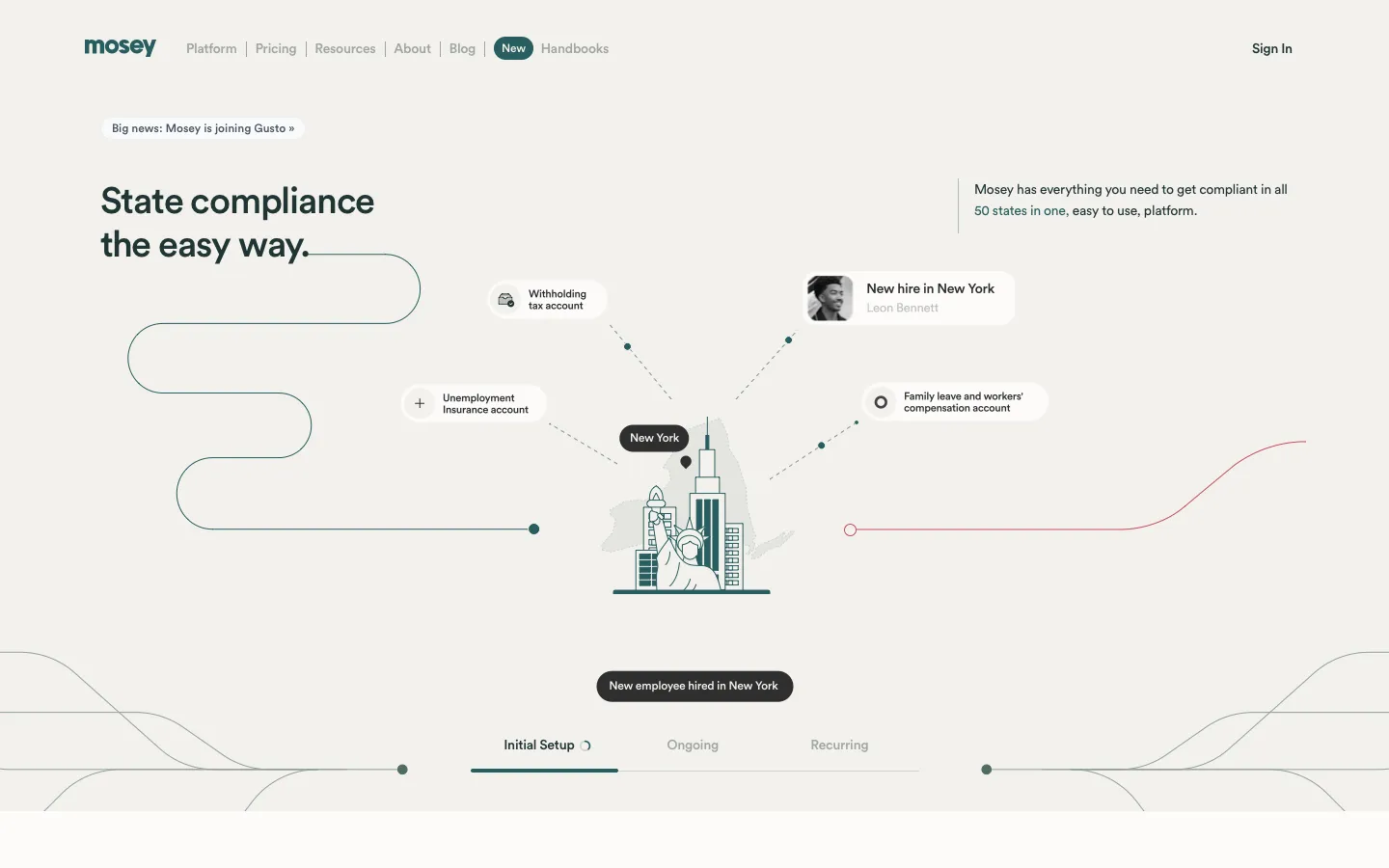 mosey.com - Landing Screenshot Preview