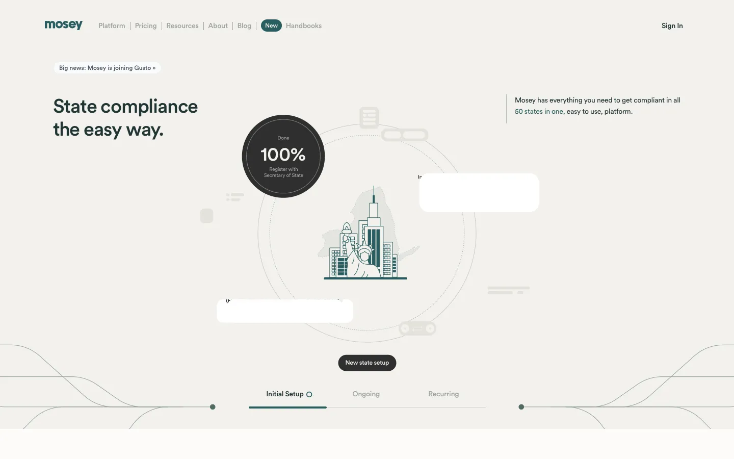 mosey.com - Landing Screenshot Preview