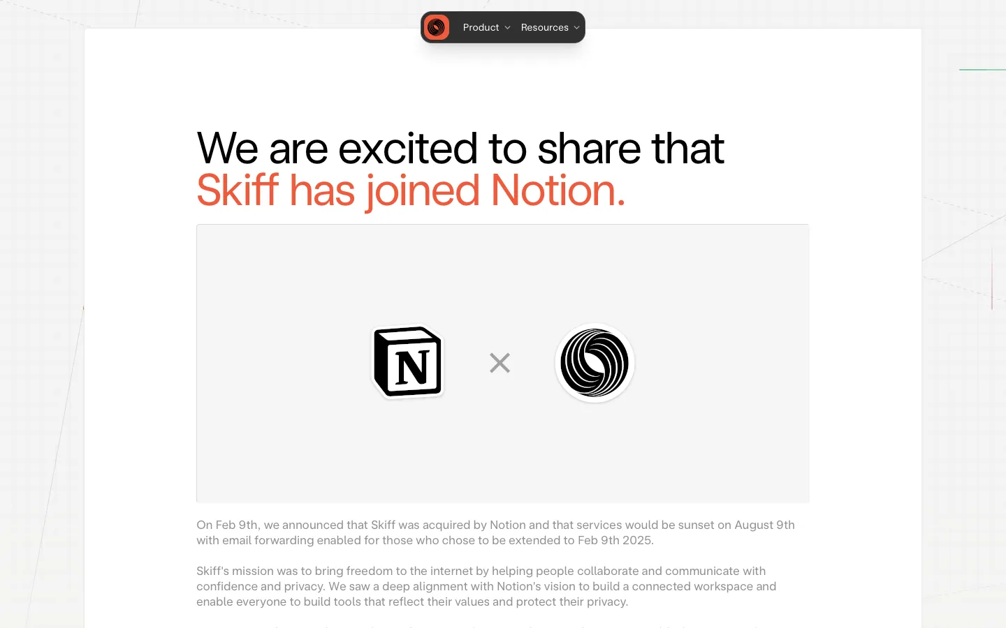 skiff.com - Landing Screenshot Preview
