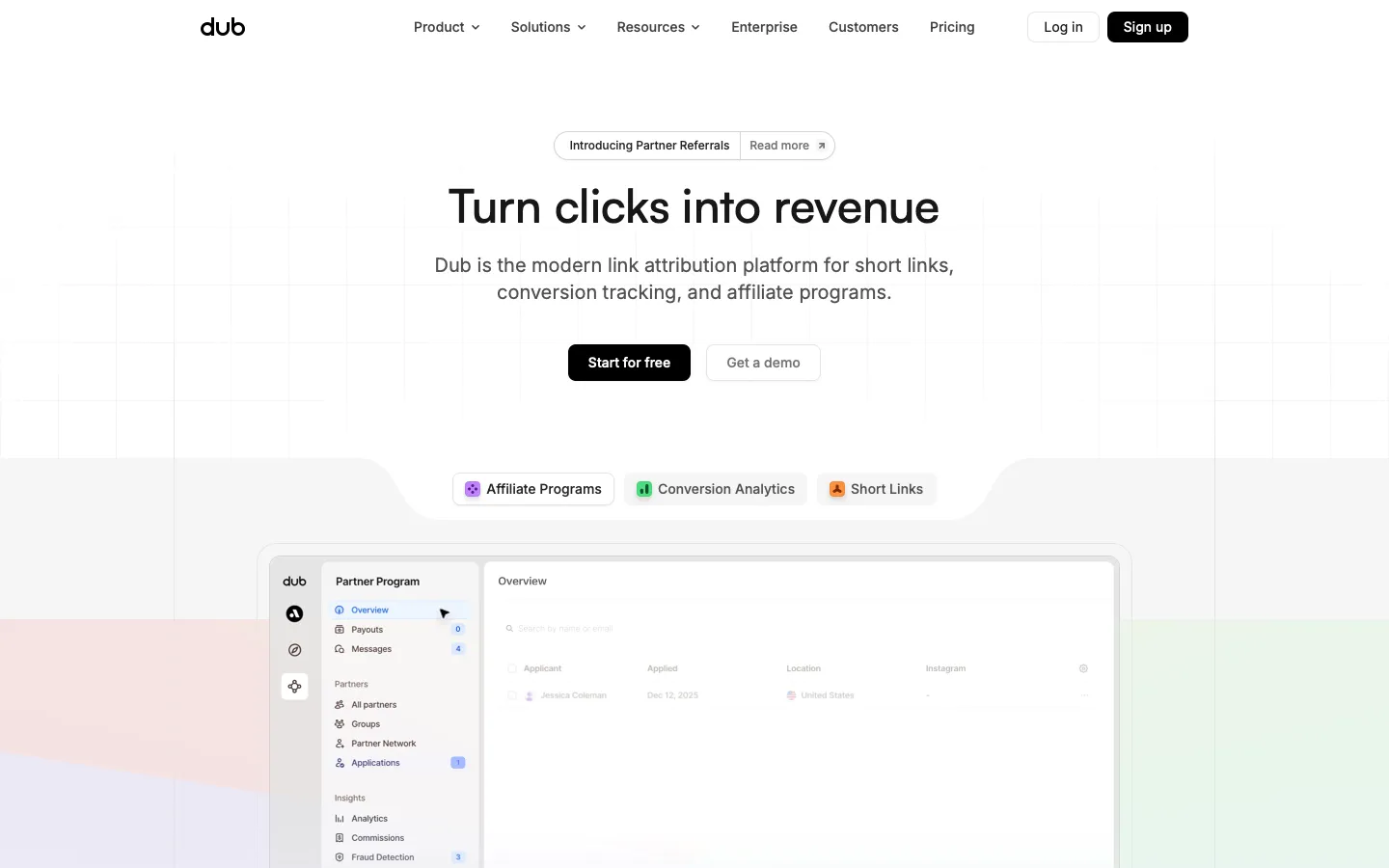 dub.co - Landing Screenshot Preview