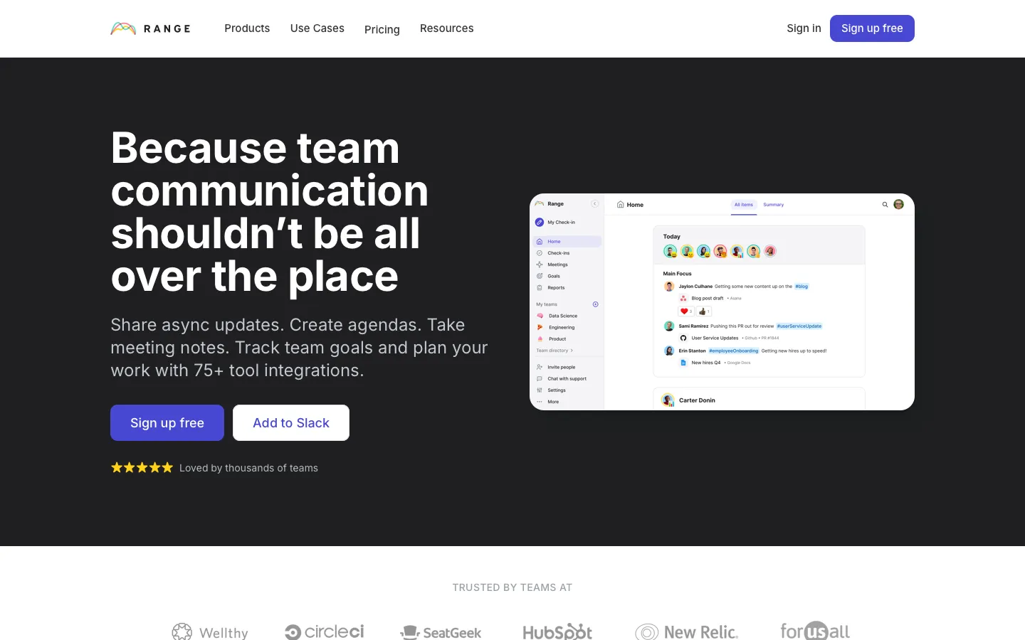 range.co - Landing Screenshot Preview