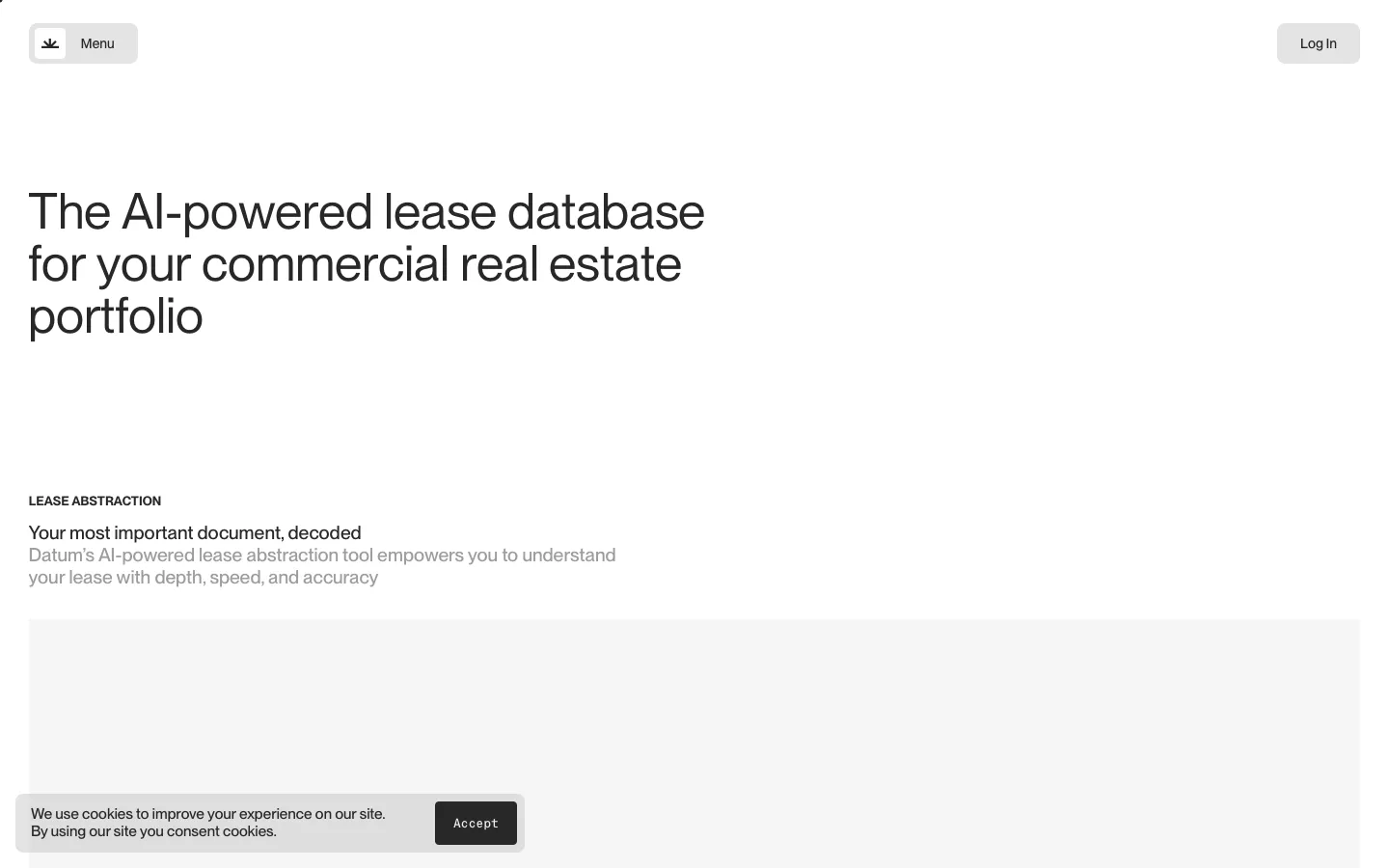 datum.xyz - Landing Screenshot Preview