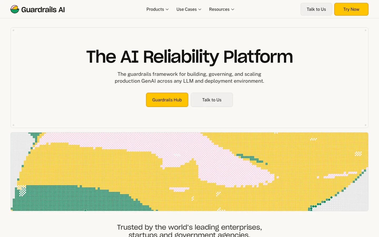 guardrailsai.com - Landing Screenshot Preview