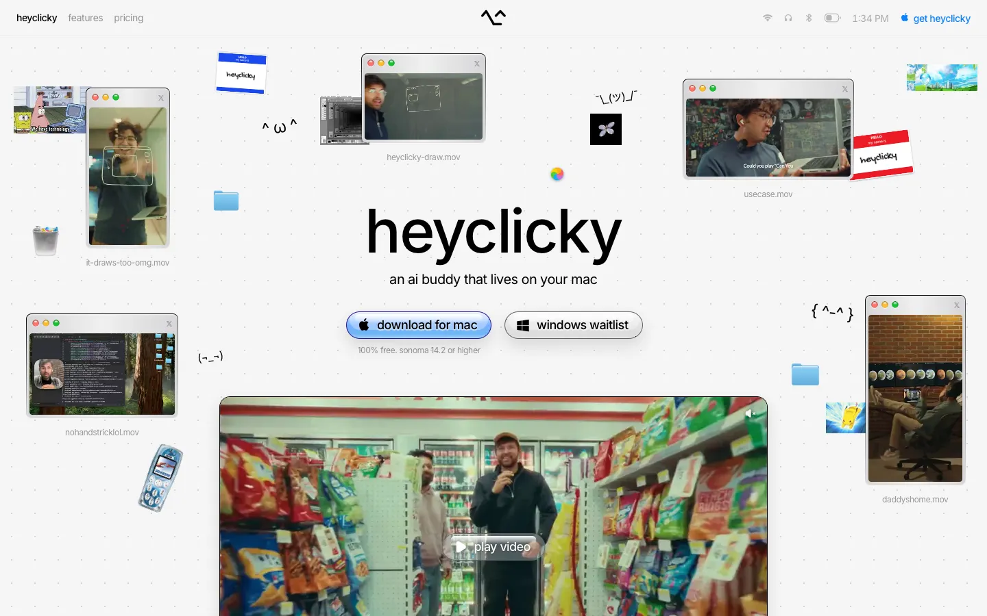 heyclicky.com - Landing Screenshot Preview