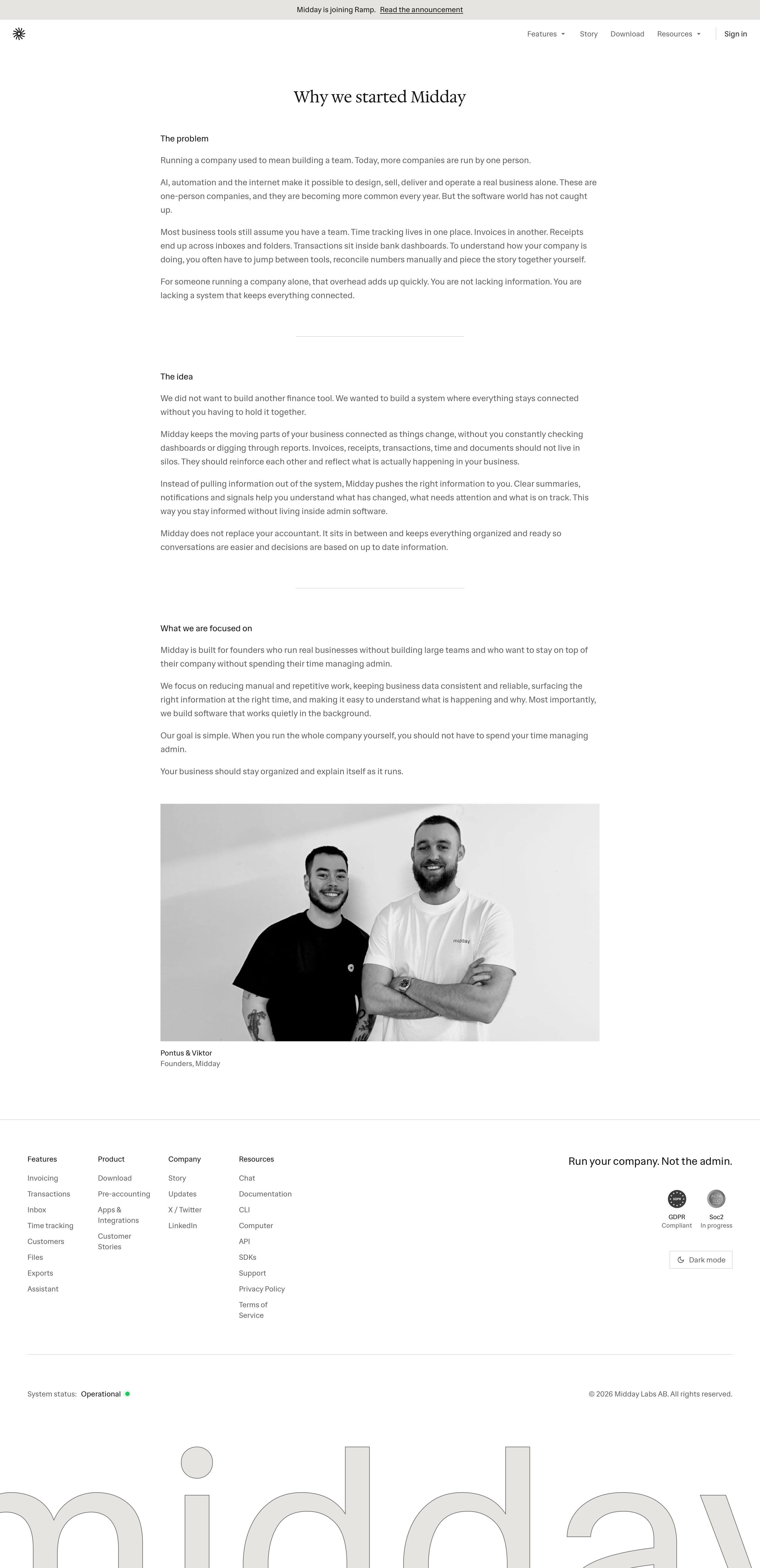midday.ai - Story | Midday - Desktop - Mon Jul 27 2026 19:17:11 GMT+0000 (Coordinated Universal Time) Screenshot
