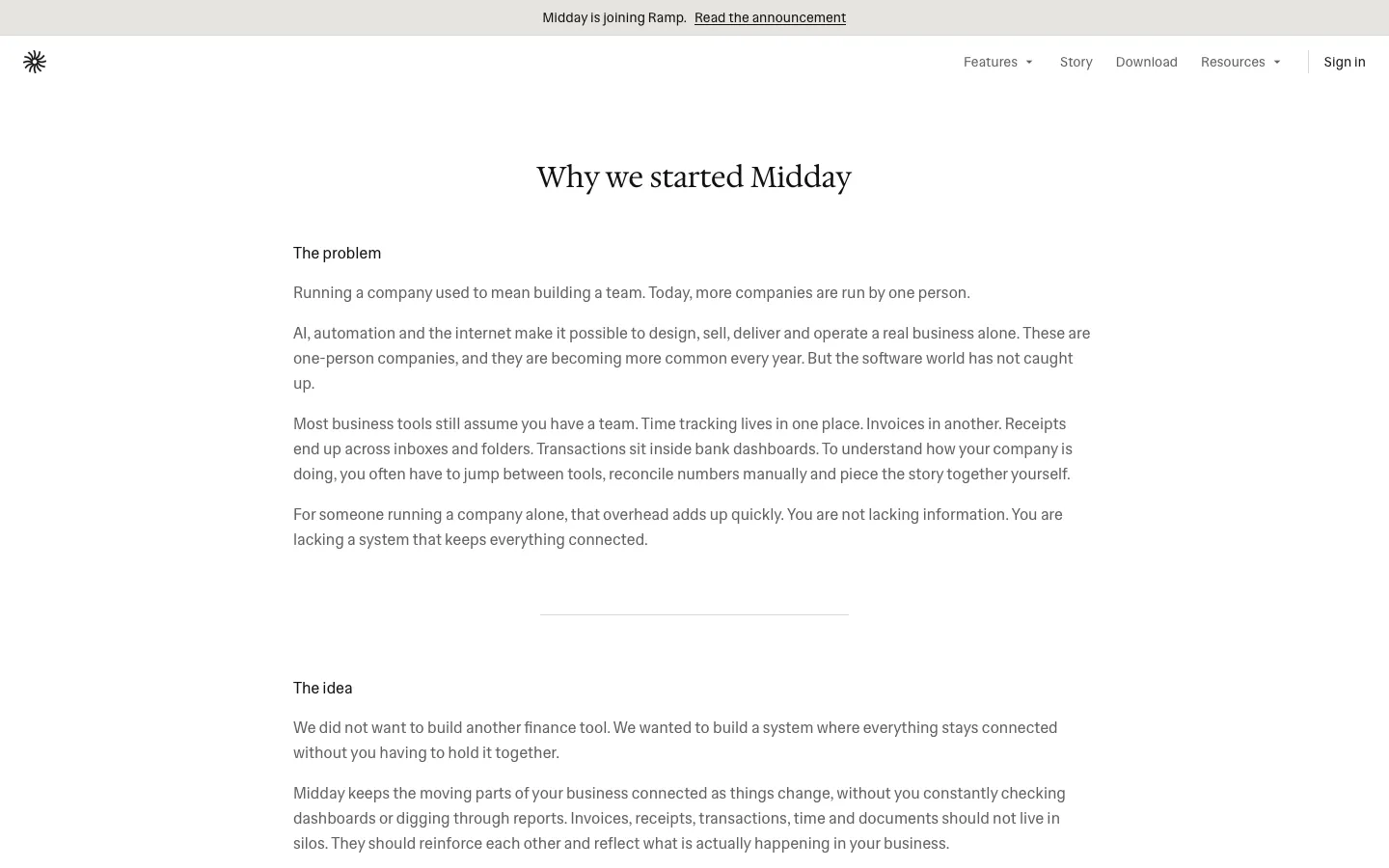 midday.ai - About Screenshot Preview