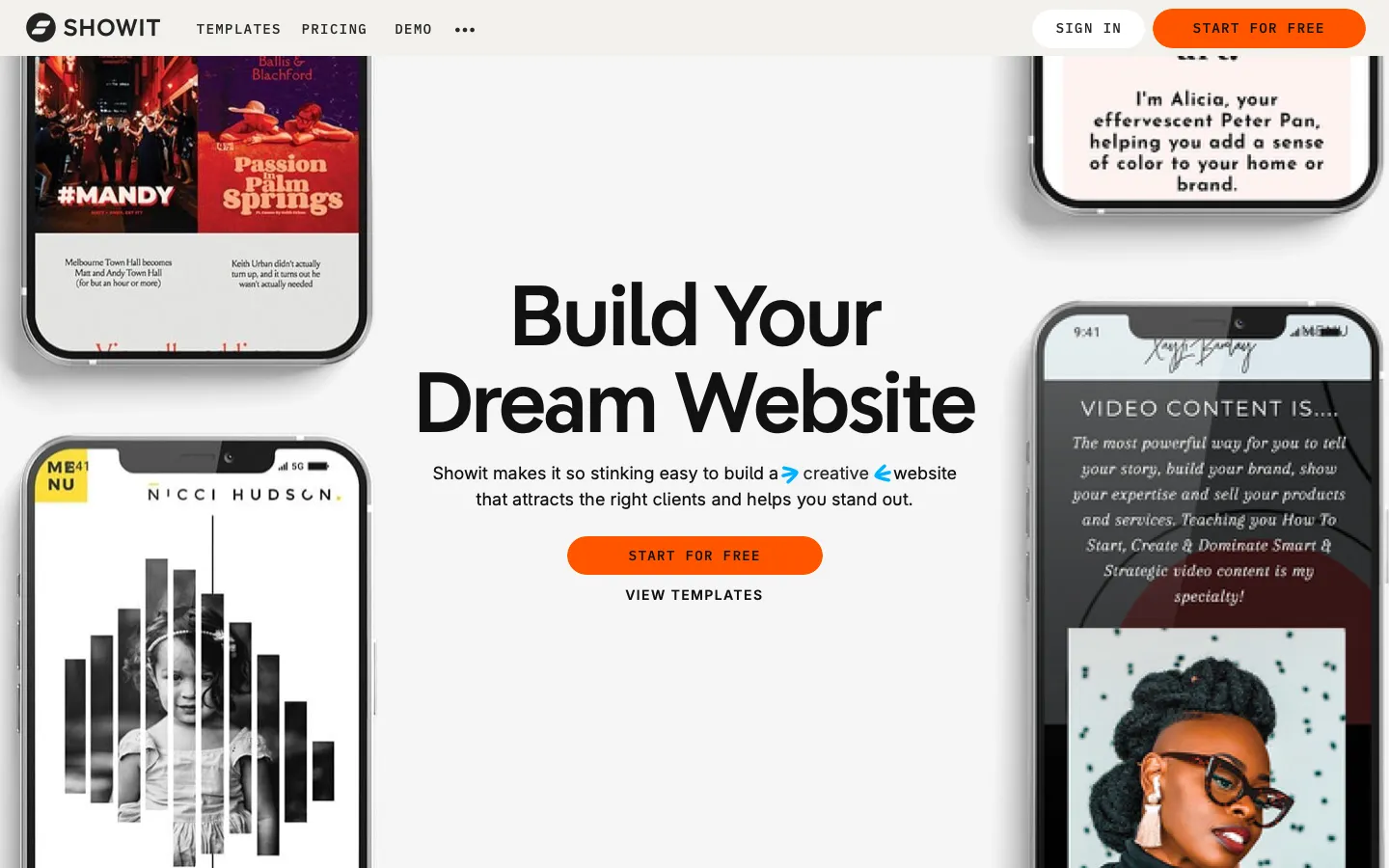 showit.com - Landing Screenshot Preview