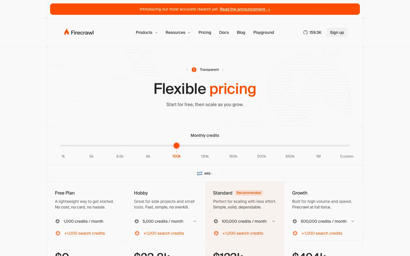 firecrawl.dev - Pricing Screenshot Preview