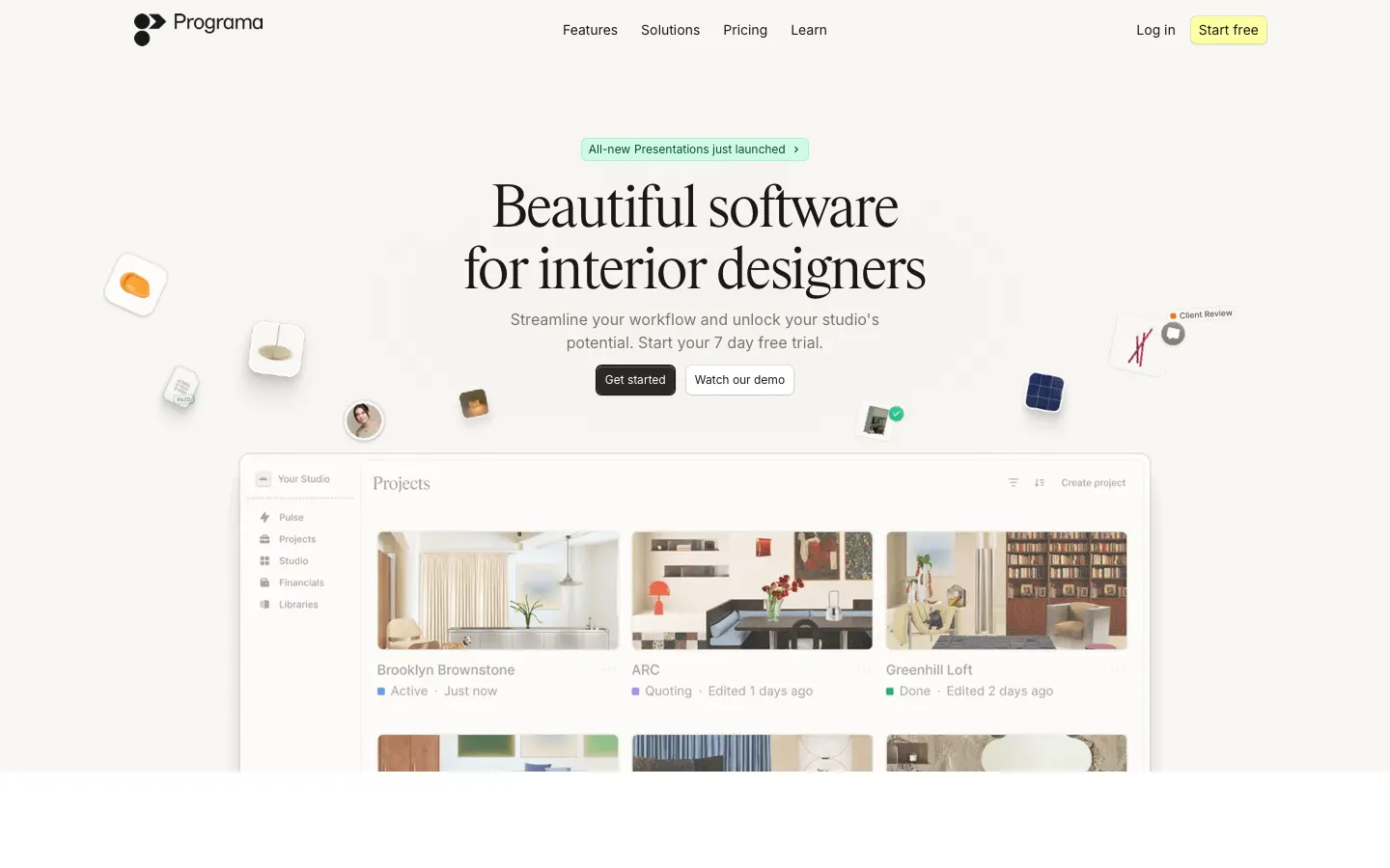 programa.design - Landing Screenshot Preview