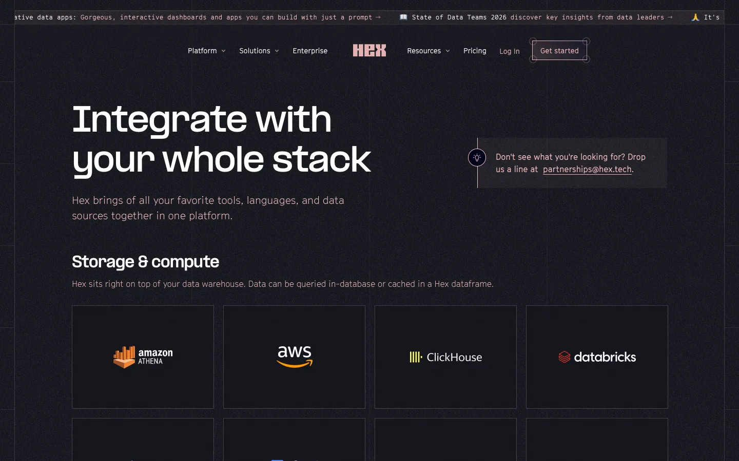 hex.tech - Integrations Screenshot Preview
