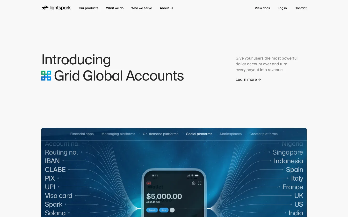 lightspark.com - Landing Screenshot Preview