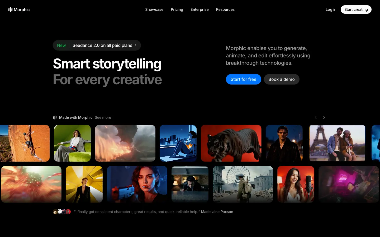 morphic.com - Landing Screenshot Preview