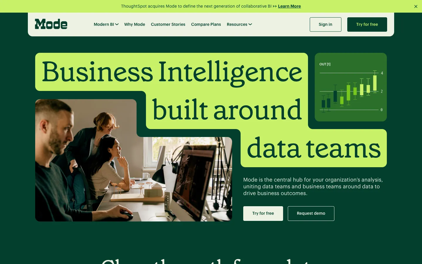 mode.com - Landing Screenshot Preview