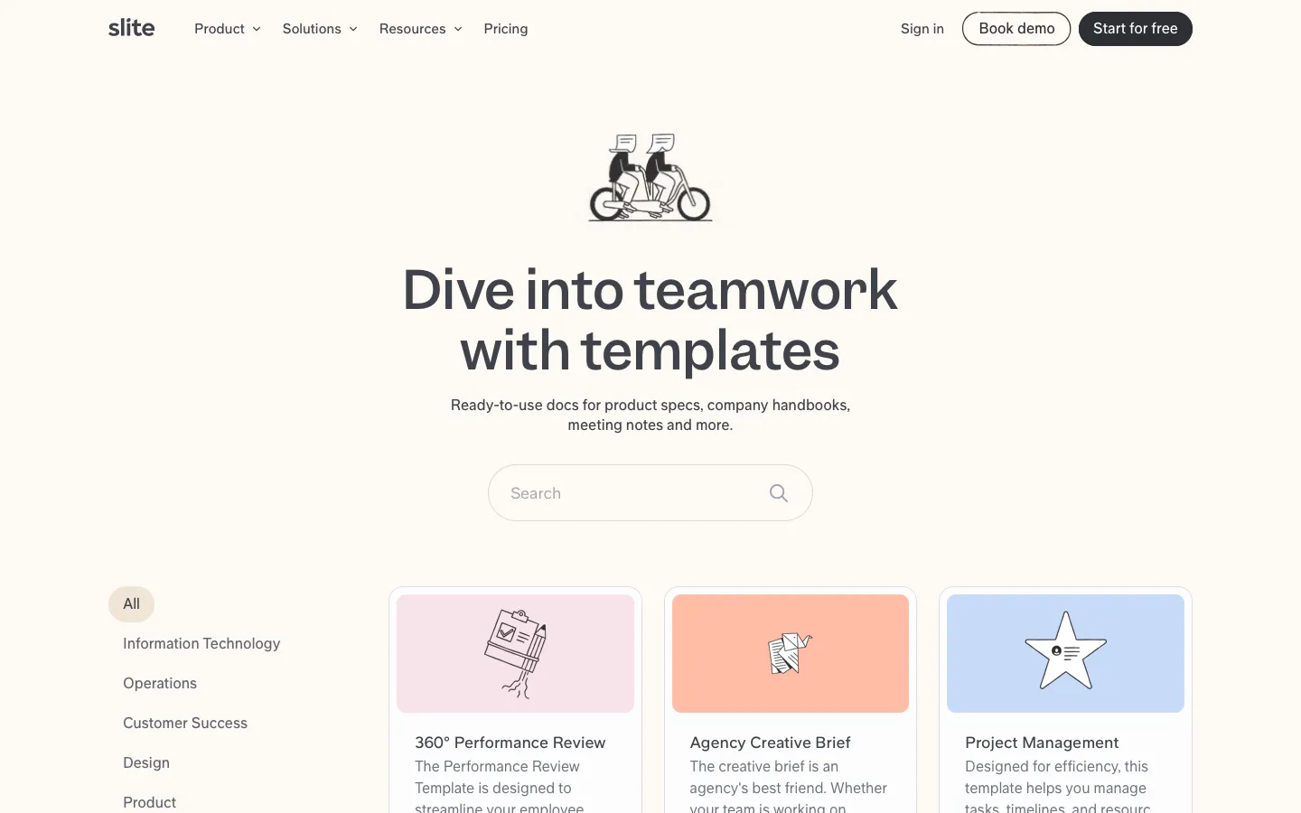 slite.com - Templates Screenshot Preview