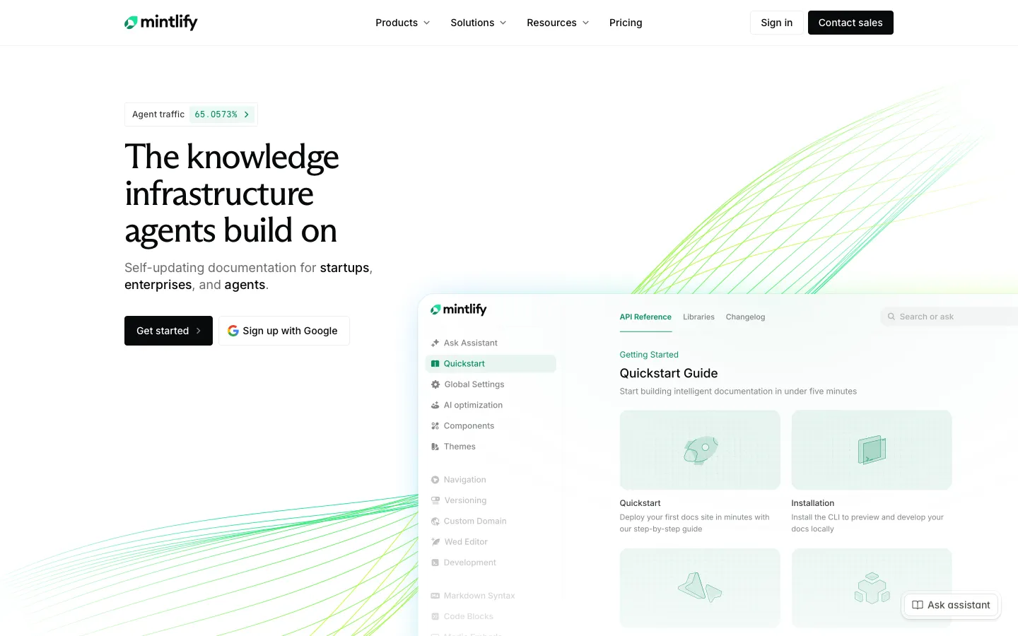 mintlify.com - Landing Screenshot Preview