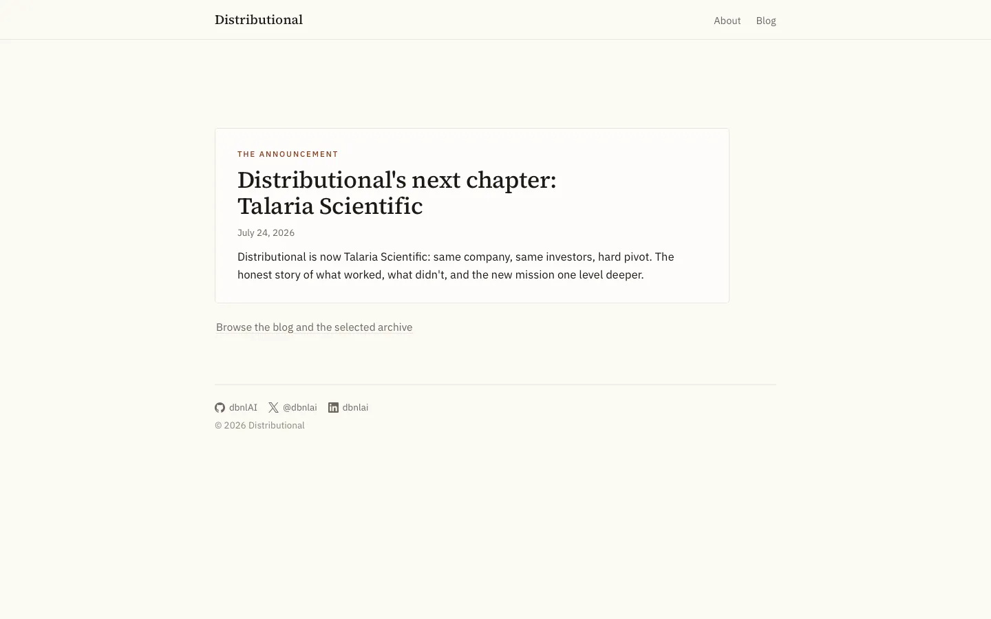 distributional.com - Landing Screenshot Preview