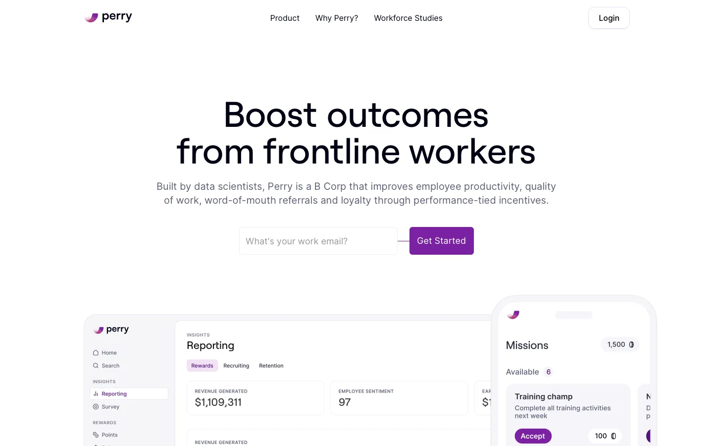 joinperry.com - Landing Screenshot Preview