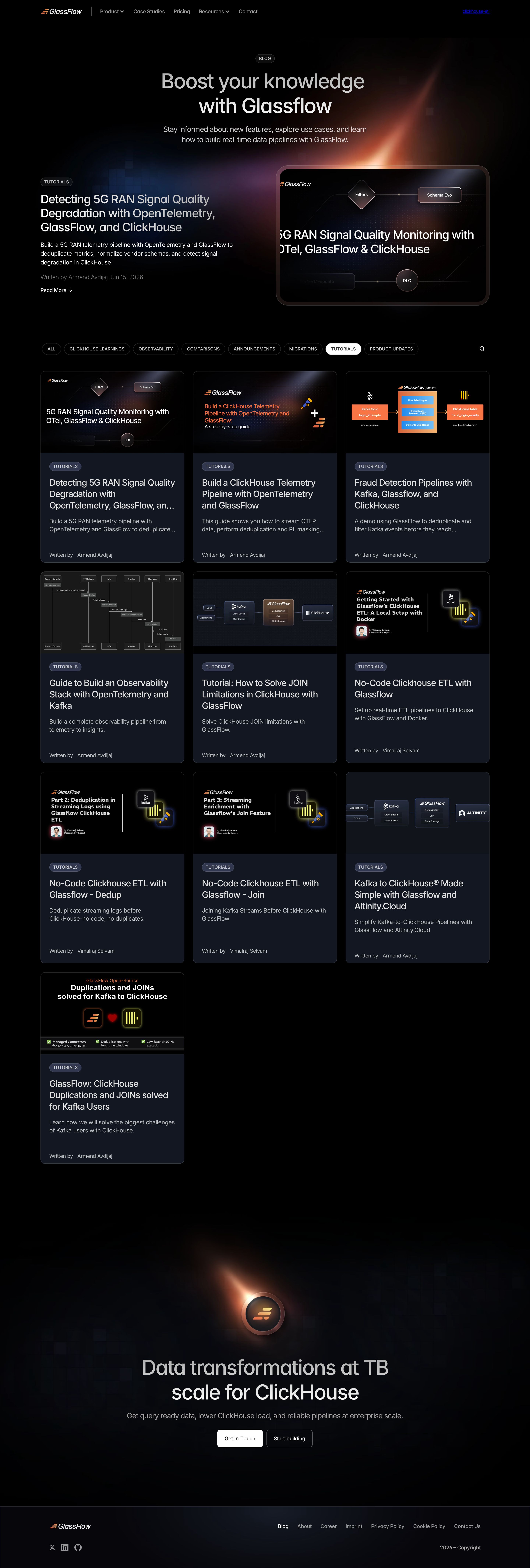 glassflow.dev - GlassFlow | Blog - Desktop Screenshot