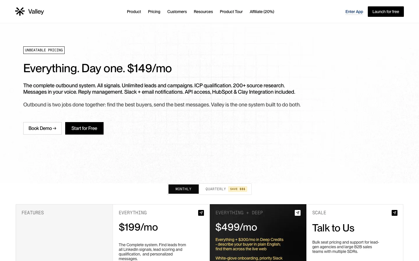 joinvalley.co - Pricing Screenshot Preview
