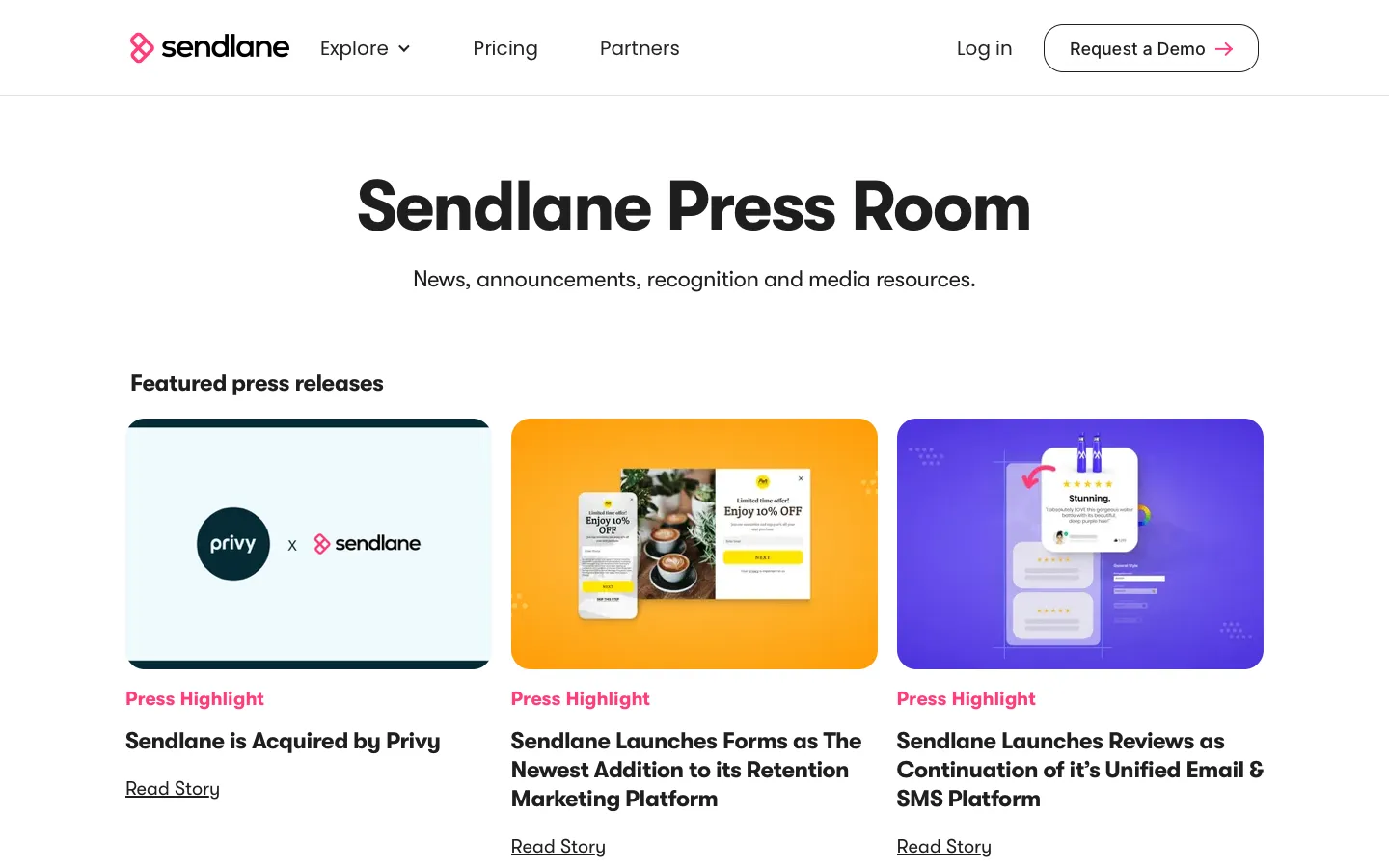 sendlane.com - Press Screenshot Preview