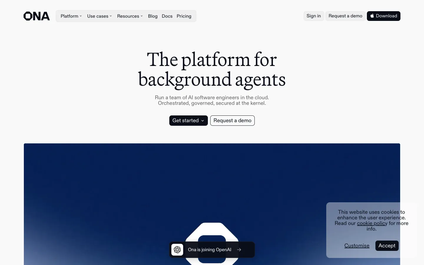 ona.com - Landing Screenshot Preview