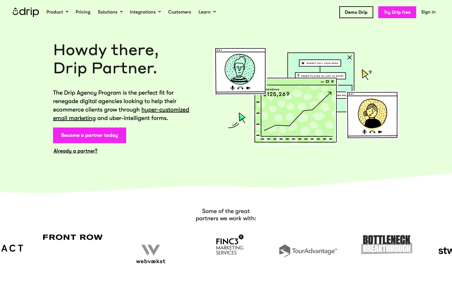 drip.com - Partners Screenshot Preview