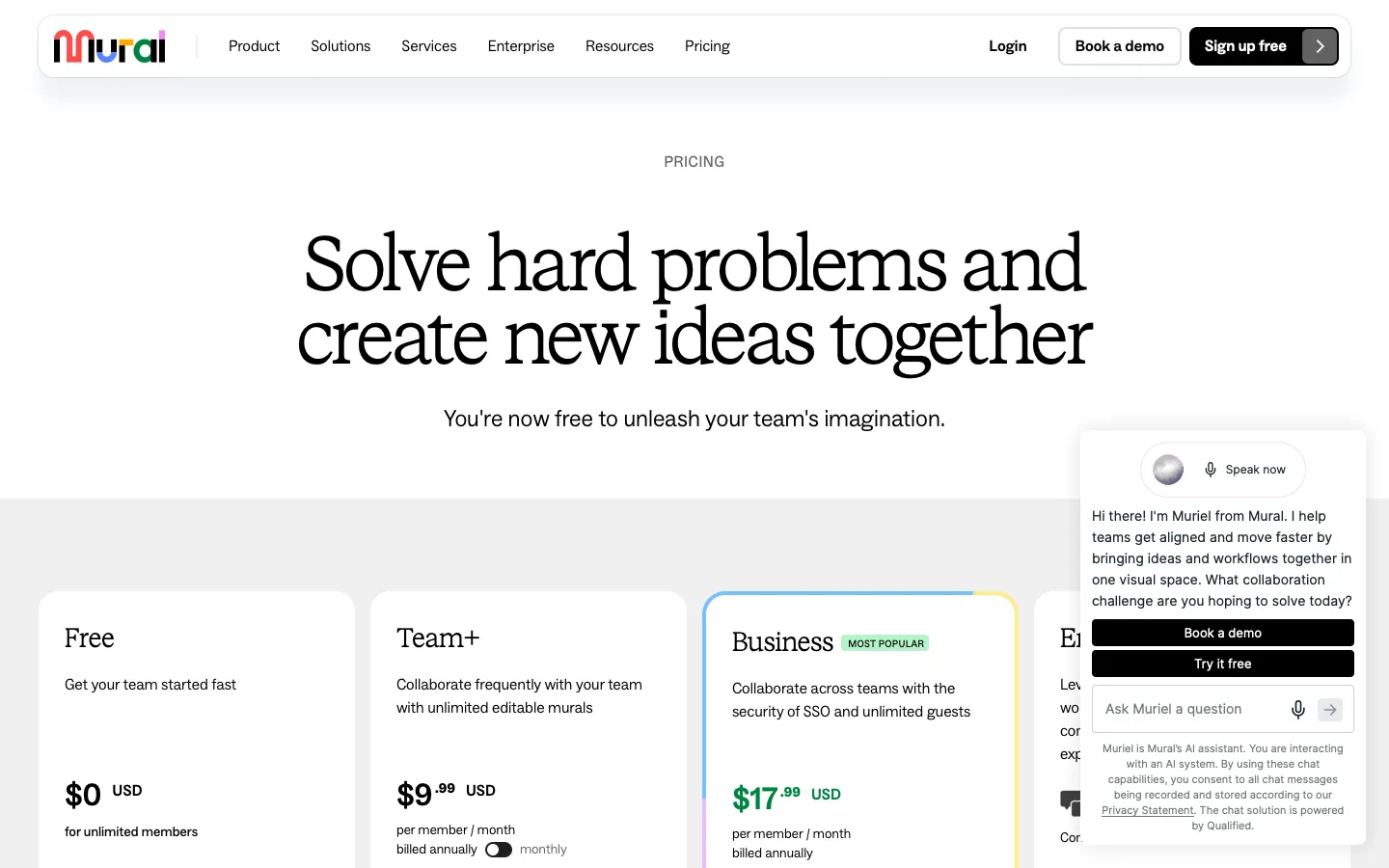mural.co - Pricing Screenshot Preview