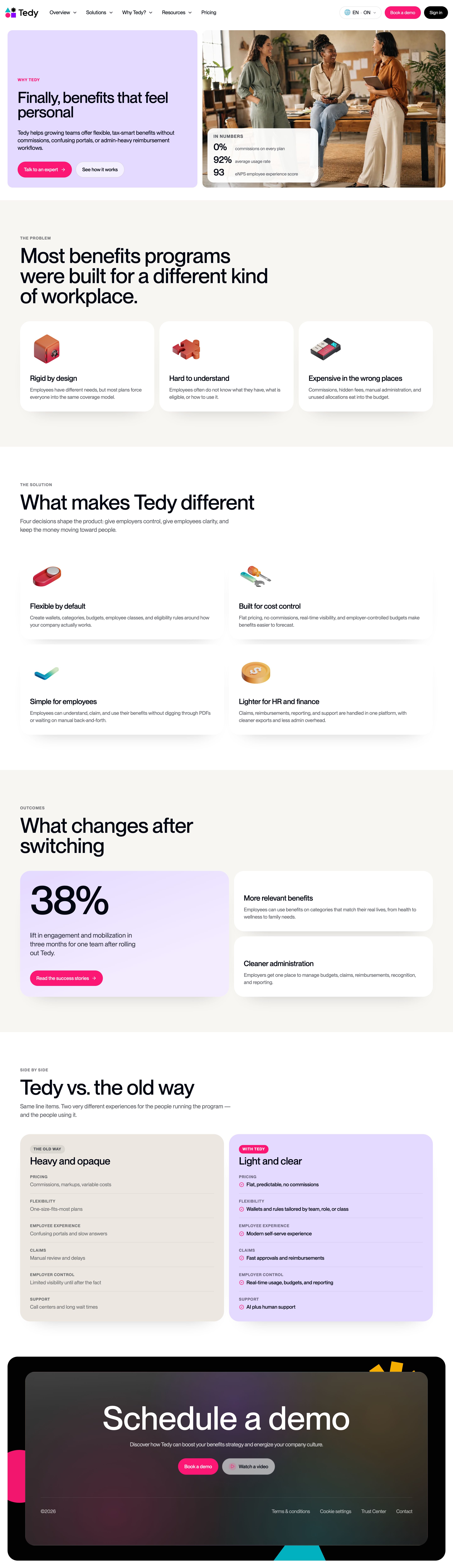 tedy.app - Why choose Tedy for flexible employee benefits? | Tedy - Desktop Screenshot